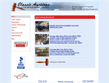 Tablet Screenshot of classicauctions.com